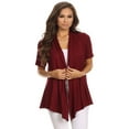 thumbnail image 1 of Made by Olivia Women's Basic Short Sleeve Open Front Cardigan [S-3X] - Made In USA, 1 of 4