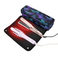 thumbnail image 3 of Hair Tool Organizer Bag with Heat Resistant Mat Removable Travel Storage Case for Hot Air Brushes Curling Irons Neon Blue-purple Green Butterfly, 3 of 8