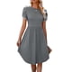 thumbnail image 5 of Vestido Midi Casual ANGGREK de Encaje Suelto de Moda Poliéster Elegante Manga Corta Lavable Para Mujer, 5 of 6