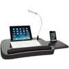 Sofia + Sam Multitasking Memory Foam Lap Desk with Black Top and USB Light