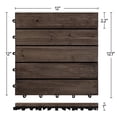 thumbnail image 4 of Yaheetech Pack of 27 Wood Flooring Tiles 12''x 12'' for Patio Garden, Black, 4 of 7