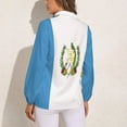 thumbnail image 2 of Flag Of Guatemala Long Sleeve Blouse Woman Streetwear Casual Shirts Summer Oversize Woman Streetwear Clothing Birthday Present, 2 of 7