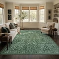 thumbnail image 2 of Lahome Washable 8'x10' Area Rug, Green Vintage Floral Rugs for Living Room, Non-Slip Soft Low Pile Farmhouse Botanical Carpet with Birds for Bedroom Dining Room Office Decor, Green, 2 of 12