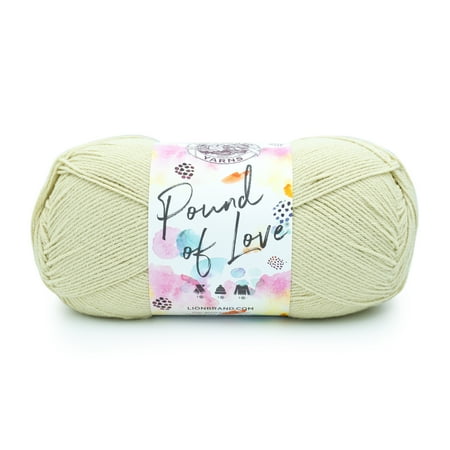 UPC: 0842093130215 | Lion Brand Yarn Pound of Love Vanilla 1 Pound Medium Premium Acrylic Off-White Yarn 1 Pack