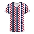 thumbnail image 4 of IROINNID Patriotic Shirts for Women V-Neck Tunic Fashion Tops Working With Pocket Blouse Tops Short Sleeve Tops 4th Of July, 4 of 5