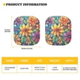 thumbnail image 6 of Binienty Colorful Floral Car Windshield Sun Shade Front Windshield Shade for Sun 2-Piece Foldable Car Windshield Sun Shade Automotive Front Window Sunshade Protector, 6 of 6