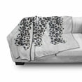 thumbnail image 3 of Letter M Soft Flannel Fleece Throw Blanket, Diagonal and Vertical Stack of Soccer Balls Alphabet Letter Design, Cozy Plush for Indoor and Outdoor Use, 50" x 60", White Charcoal Grey, by Ambesonne, 3 of 6