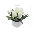 thumbnail image 3 of Mini tulipanes artificiales en maceta, flores falsas tipo bonsái, arreglo floral artificial realista para decoración de interiores, plástico, para escritorio, mesa o como detalle decorativo, 3 of 6