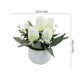 thumbnail image 3 of Tulipanes Artificiales En Miniatura En Maceta – Flores Artificiales En Maceta para Decoración de Escritorio, Bonsái de Planta Verde Artificial para Estante o Mesa., 3 of 6