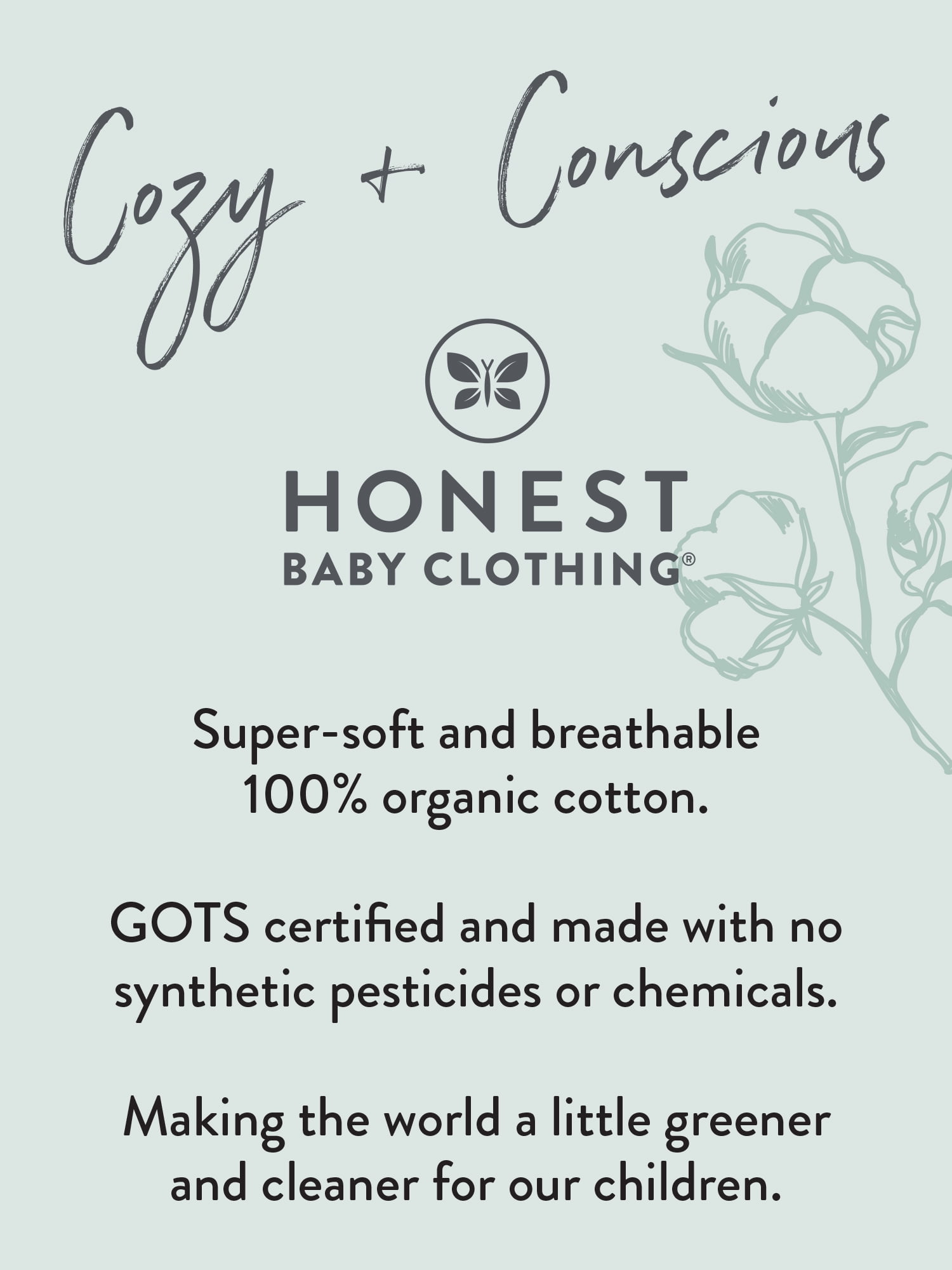 Honest Baby Clothing Organic Cotton Baby Long Sleeve Bodysuits, 5-Pack, Sizes Newborn-24 Months