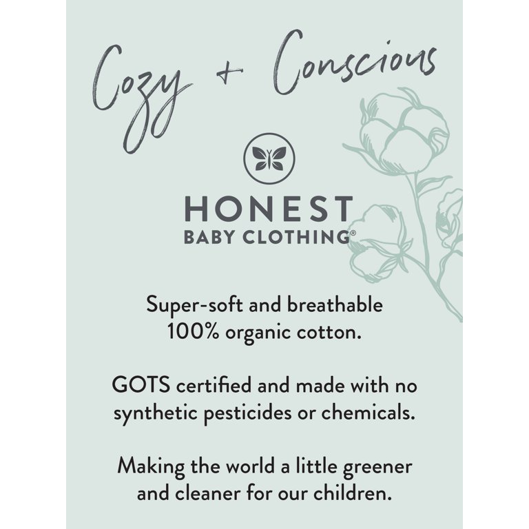 Honest Baby Clothing Organic Cotton Long Sleeve Bodysuits, 5-Pack photo 5