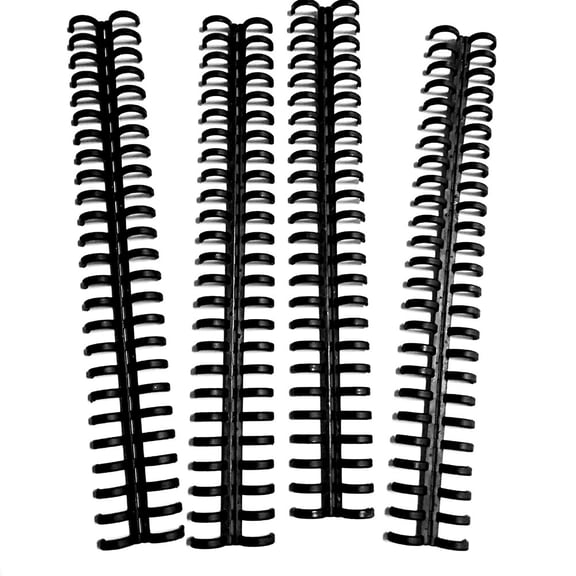 GOOHOCHY  5 Pcs Loose-leaf Hinge Comb Binding Spines Book Making Black