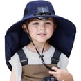 thumbnail image 1 of Sombrero de sol para niños con ventilador solar incorporado - Sombrero ajustable de protección UV para niños pequeños, transpirable y de ala ancha para actividades al aire libre en verano, 1 of 7