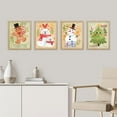 thumbnail image 2 of PixonSign Framed Wall Art Christmas Holidays Seasonal Posters, Set of 4 Cute Snowman, Christmas Tree, Polar Bear Illustrations Wall Decor, Adhesive Canvas Prints for Home Decor - 11"x14" Natural, 2 of 5