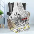 thumbnail image 4 of City Love Soft Flannel Fleece Blanket, Busy City Traffic Jam Yellow Taxi Cab Urban Life Cartoon Design Modern Style Art, Cozy Plush for Indoor and Outdoor Use, 50" x 70", Multicolor, by Ambesonne, 4 of 5