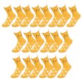 thumbnail image 1 of Jumpingount 10 piezas, medias transpirables amigables con la piel, calcetines de dibujos animados, lindos y divertidos calcetines multicolores, Medias Amarillo 36-44, 1 of 6
