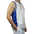thumbnail image 2 of DIGITMON Men's 3-Stripes Basketball Gym Workout Athletic Tank tops shirts Mesh Jersey Uniform Made in USA (WHITEROYAL, 3XL), 2 of 2