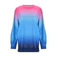 thumbnail image 4 of NOLDARES Sweatshirts for Women Crewneck Long Sleeve Loose Fit Tops Color Block Fashion 2024(Z2-Pink,L), 4 of 4