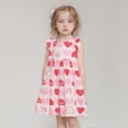 thumbnail image 1 of Robe d'Été pour Filles, Robe Évasée à Étages en Ligne A, Robe pour Fille à Manches à Volants, Robe Fleurie, Robe d'Anniversaire pour Filles, 1 of 3