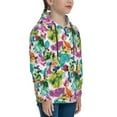 thumbnail image 3 of Pofeuu Watercolor Flowers Print Kids Pullover Hoodies Warm Thick Hooded Sweatshirt with Packet for Boys Girls-X-Large, 3 of 6