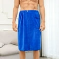 thumbnail image 3 of Dsseng Mens Shower & Bath Towel Wrap Wearable Pocket SPA Snap Closure Absorb, 3 of 8