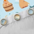 thumbnail image 4 of Castle Fairy Kids Teens Cartoon Capybara Black Out Curtains,Kawaii Rainbow Curtains Pack of 2 (42x63 Each),Cute Flower Animal Bedroom Curtains,Super Cozy Room Decor, 4 of 6