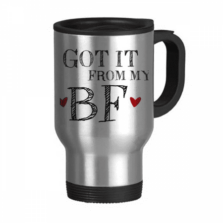 

GF Got It From My BF Valentine s Day Travel Mug Flip Lid Stainless Steel Cup Car Tumbler Thermos