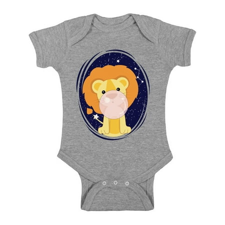 

Baby Tees - Baby 6 - 12 - 18 24 Months - Cute Lion Short Sleeve Bodysuit