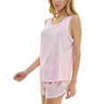 thumbnail image 4 of Roudelain Women's 2-Pc. Pointelle Tank Pajamas Set - Spring Shadow Ditsy Cherry Blossom, Size Large, 4 of 8