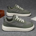 thumbnail image 3 of Men's Low Top Lace Up Thick Sole Casual Sneakers Mesh Spliced Upper Platform Daily Walking Shoes, 3 of 10