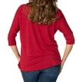 thumbnail image 2 of Women's Cardinal Arkansas Razorbacks Tamara Scoop Neck 3/4-Sleeve Top, 2 of 2