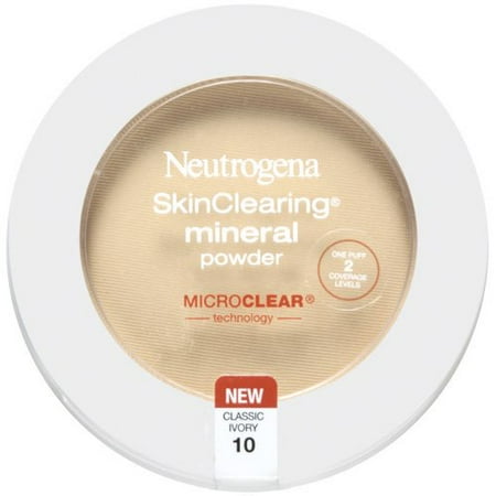 Neutrogena Skinclearing Mineral Powder, Classic Ivory 10, 0.38 oz