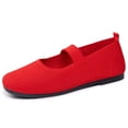 thumbnail image 3 of ibiyuan Orthopedic Shoes for Women Closures Arch Support Walking Shoes Women Knit Upper Embroidery Non- Sole White Sneakers for Women Lightweight Hands-Free Mary Jane Flats Women Sports Shoes, 3 of 8
