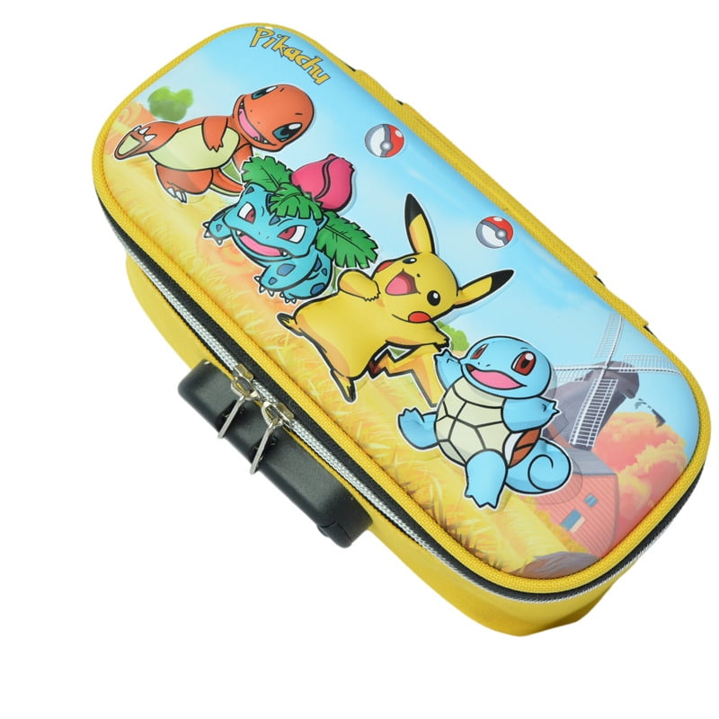 Sarzi Pokemon Pencil Case, 3D ThreeDimensional Combination Lock Pen