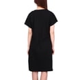 thumbnail image 5 of HDE Women's Cotton Nightgowns Short Sleeve Sleep Dress Black Cat Large-X-Large, 5 of 6