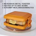thumbnail image 3 of Microondas Toastie Sandwichera, Micro Munchy Microondas Toastie Maker, Microwavable Toastie Maker, Toastie Maker con correas de silicona ajustables, sin electricidad, inalámbrico (amarillo), 3 of 5
