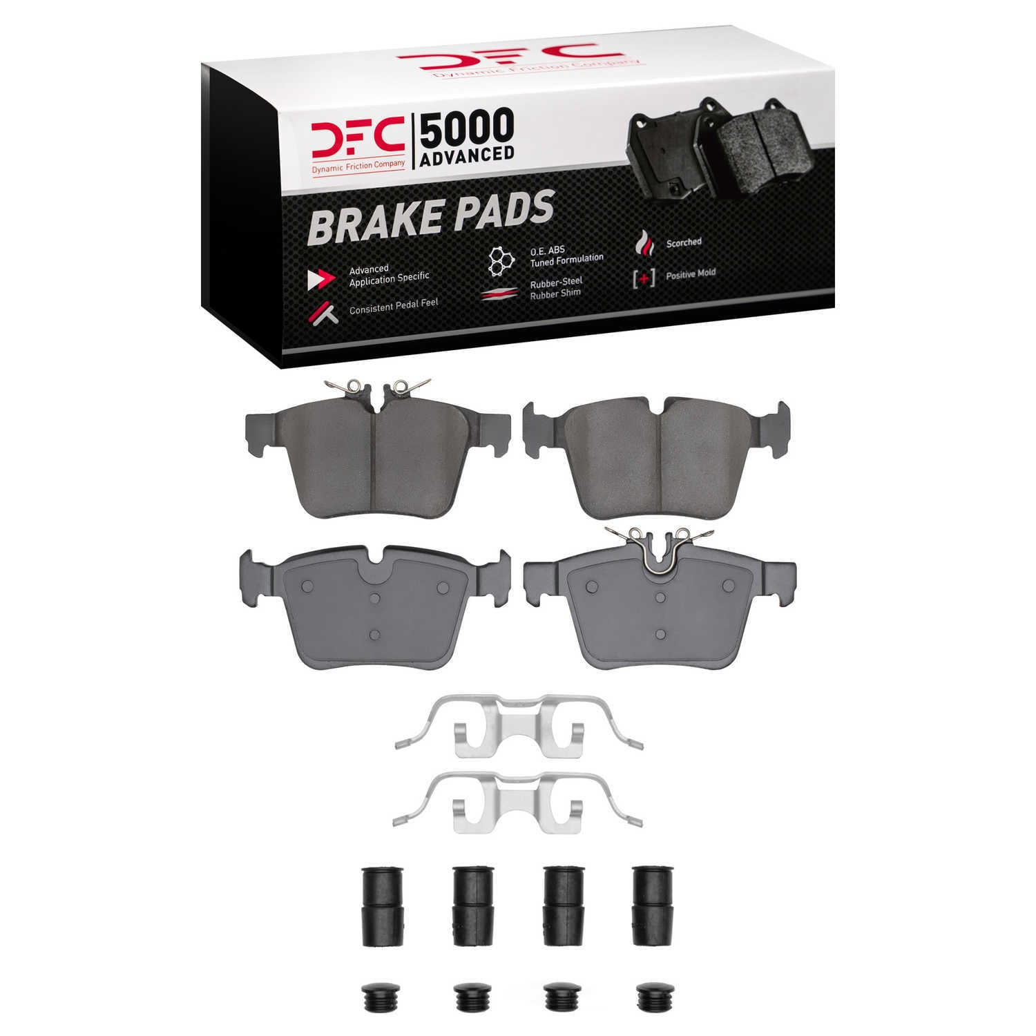 Dynamic Friction Company 1551-1795-01 DFC 5000 Advanced Brake Pads - Ceramic and Hardware Kit - OE