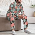 thumbnail image 6 of KLL Colorful Checkered Sleepwear Mens Flannel Pajamas,Long Cotton Pj Set, 6 of 7