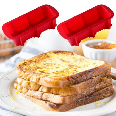 

WEPRO 2PCS Christmas Rectangular Silicone Model Bread Silicone Cake Pan Baking Tool Air Fryer Baking Pan