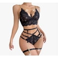 thumbnail image 1 of Conjunto De Lencería De Encaje Para Mujer Modelo Negro Talla S, 1 of 4