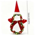 thumbnail image 3 of Ywbawe 21in Christmas Wreath with Lights Snowman Shaped Wicker Ring Christmas Tree Ornament for Home Door Hanging, 3 of 8