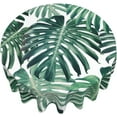 thumbnail image 1 of Tropical Monstera Palm Leaf Round Tablecloth Waterproof Fabric Table Cover Washable 60” Table Cloth for Kitchen Dining Room Party Picnic, 1 of 6