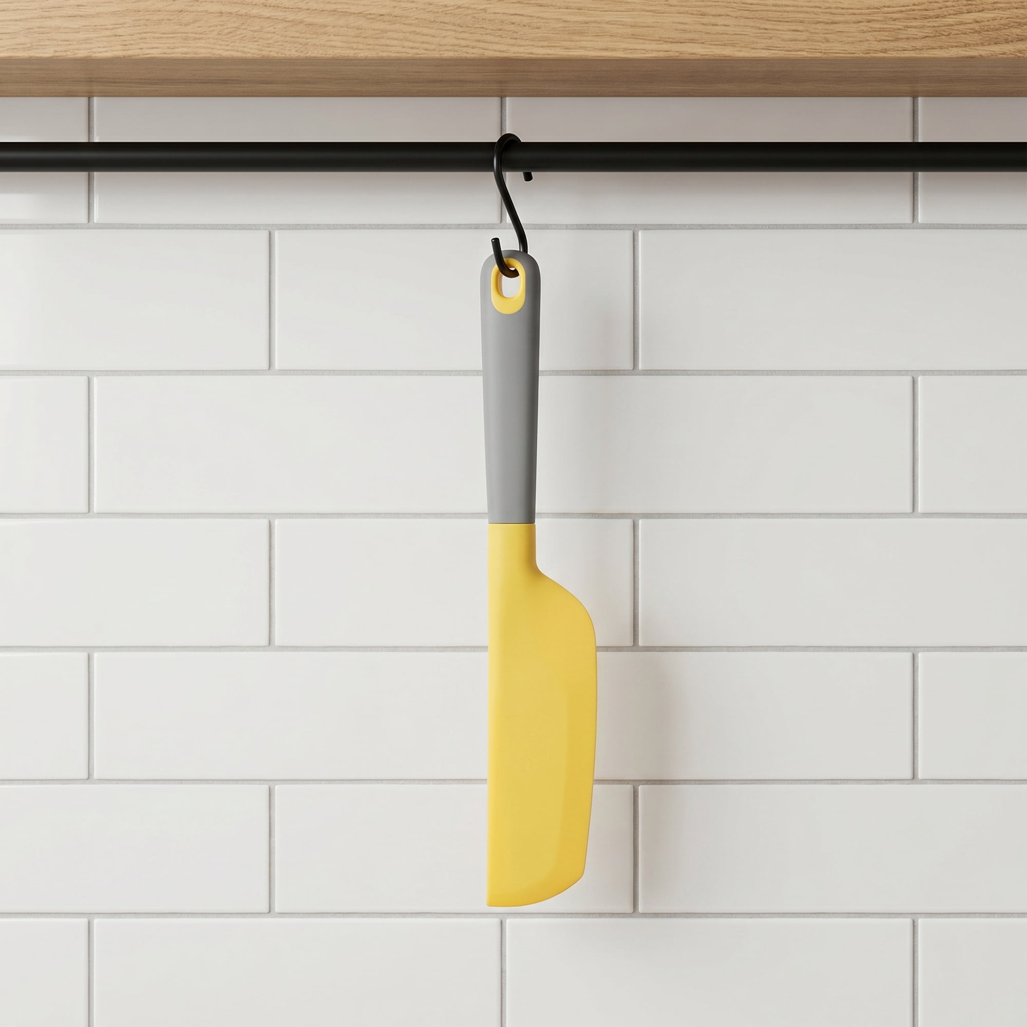 Unique Bargains Heat-Resistant Dishwasher Safe Spatula Cooking Utensil Yellow 13" x 2.2"