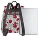 thumbnail image 3 of Fotbe Leaves And Anemone Flowers In Red Grey Mochila Bolso con Estampado para Mujer, Mochila Antirrobo de Nylon Impermeable, Bolsa Ligera de Hombro, 3 of 4