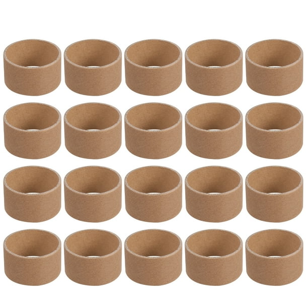 GOOHOCHY 20 rollos de papel para manualidades infantiles, redondos, marrones, para pintar.