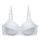 thumbnail image 3 of Sujetador de encaje Mujer Sexy Hacer subir Lencería Copa fina Ropa interior transpirable, Blanco, 40CD Vogacara AP001126-02, 3 of 7