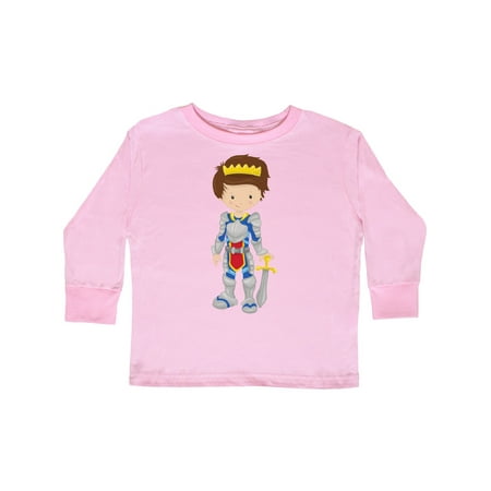 

Inktastic Boy Prince Brown Hair Knight In Shining Armor Gift Toddler Boy Girl Long Sleeve T-Shirt