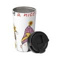 thumbnail image 2 of Fotbe Have a Nice Day Printed Insulated Travel Coffee Mug Spill Proof Leak Proof Stainless Steel Coffee Tumbler Reusable Coffee Cups with Lids Thermos, 2 of 8