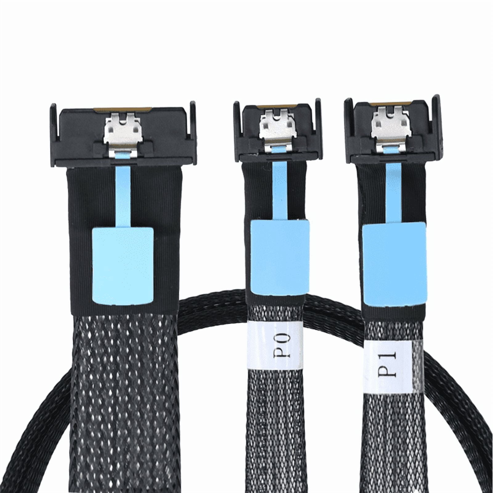 Gen5 MClo X8 Adapter Cable Gen5 MCIO X8 to Dual MCIO X4 Server Cable for PC 3.0 U.2 Oculink Pcie Cable 1M,1 * Cable