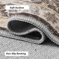 thumbnail image 2 of SIXHOME Outdoor Rugs 5'x7' Patio Porch, Farmhouse Bordered Checkered Indoor Outdoor Rug, Balcony RV Garden Carpet Brown, 2 of 6